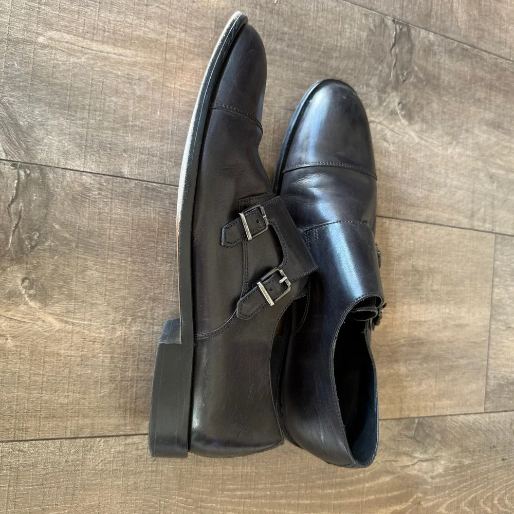 Geox Monk Strap Dress‎ Shoes Leather Double Buckle Formal  display picture 2